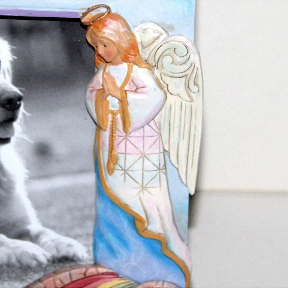 Jim Shore Rainbow Bridge Photo Frame Forever In My Heart 2022 dog pet angel